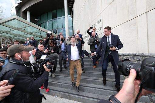 Gerry Hutch walks free from court after being cleared of the murder of David Byrne